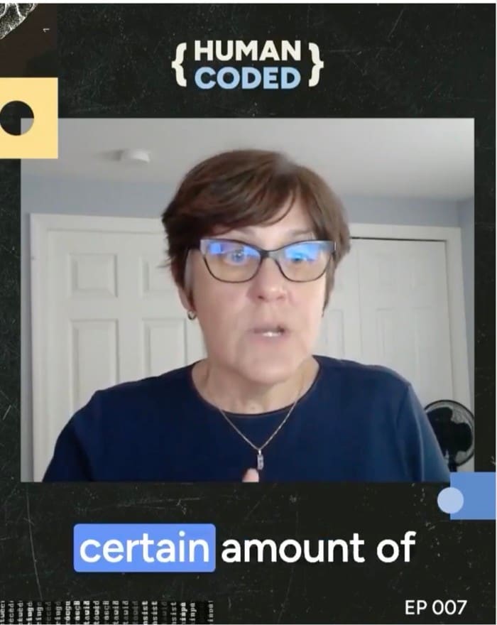 A captioned Human Coded video clip, episode 007