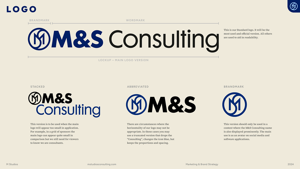 M&S Consulting digital brand application