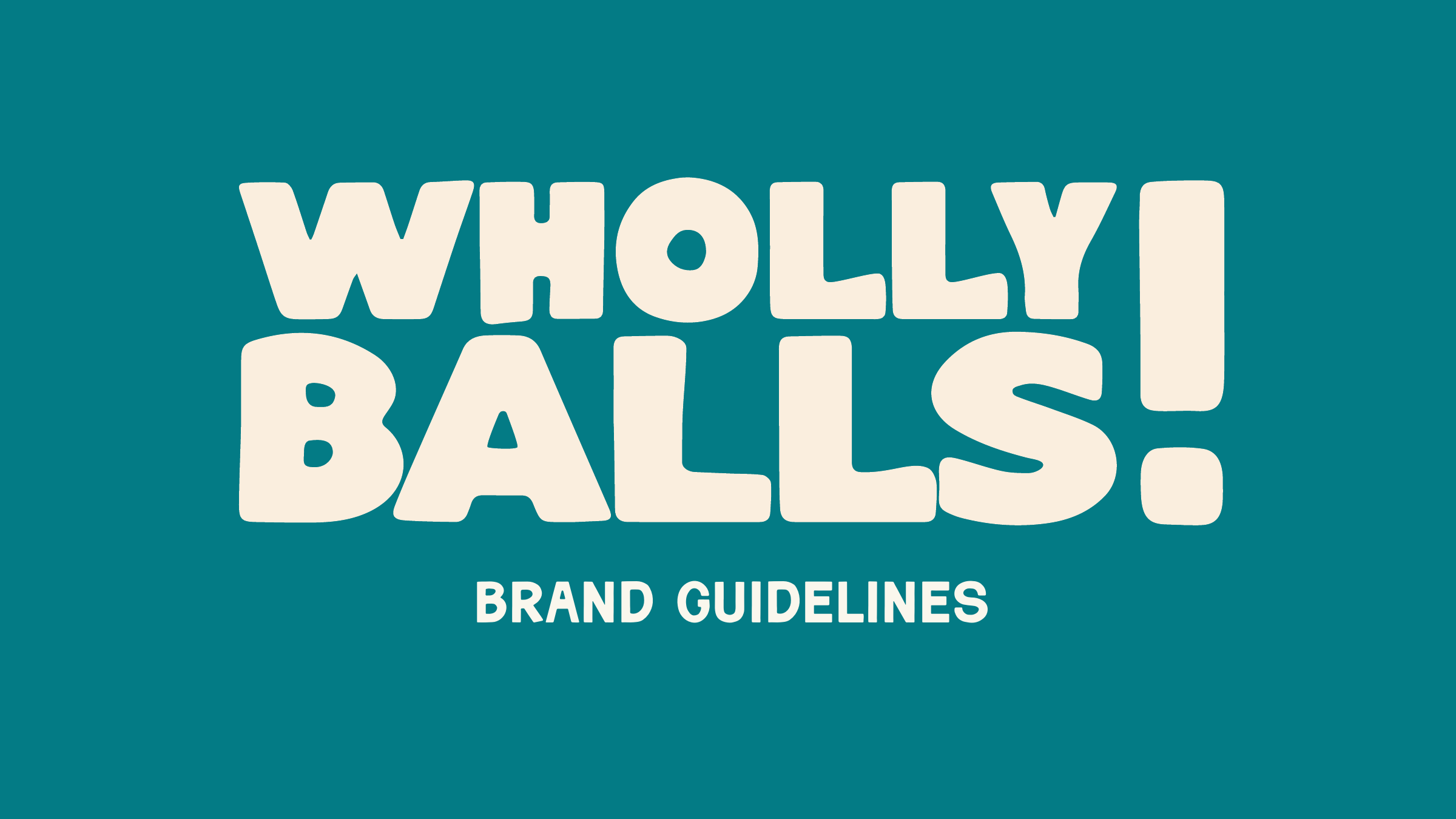 Wholly Balls brand guidelines cover