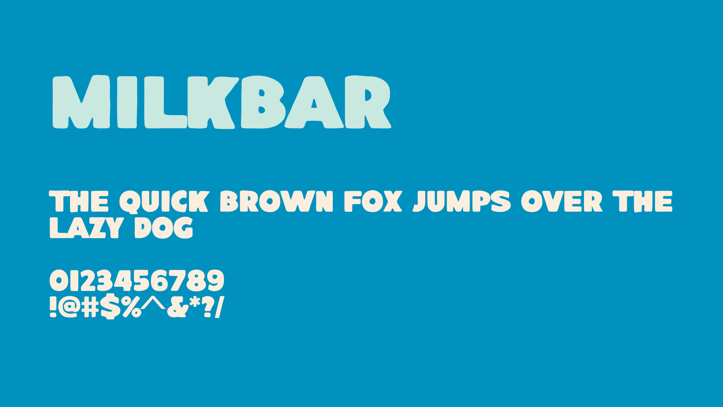 Wholly Balls Milkbar typography sample